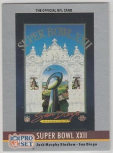 1990 Pro Set Super Bowl Art #22A Washington Redskins Denver Broncos ERROR 1989 - Imagen 1 de 2