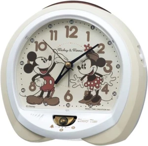 Disney Mickey Minnie Talking Bell Sound Alarm Clock  Light E7548 H130mm Seiko - Picture 1 of 4
