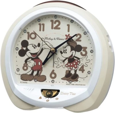 Disney Mickey Minnie Talking Bell Sound Alarm Clock  Light E7548 H130mm Seiko - Image 1 of 4