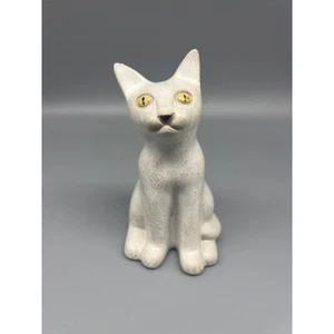 Arte de gato de cerámica de estudio Edgecomb POD moderno vintage de mediados de siglo hecho a mano - Imagen 1 de 9
