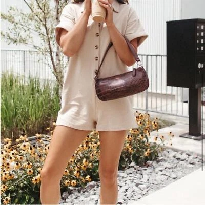 Kittenish vera tan button down romper NWT S Small Fleece - Image 1 of 4