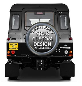 4x4 Spare Wheel Cover STICKER Any Vehicle personalised advertising Custom Design - Picture 1 of 2