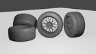 1/24 Work vs-xx Wheels Tires and Brake Discs for diorama or diecast UNPAINTED
