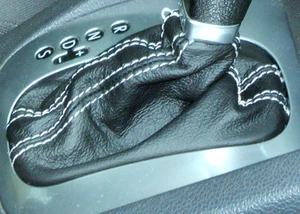 VW Golf V 1K1 (Bj. 2003-2009) DSG CUFFIA CAMBIO AUTOMATICO IN VERA PELLE - Imagen 1 de 1