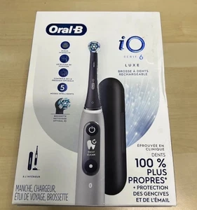 Cepillo de dientes recargable Oral-B iO Series 6 LUXE con 5 modos inteligentes - gris ópalo - NUEVO - Imagen 1 de 3