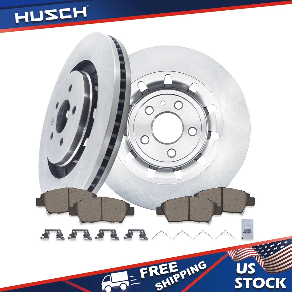 Front Brake Rotor Pads for 2013 - 2019 Ford Flex Taurus Explorer Lincoln MKT MKS - Image 1 of 4