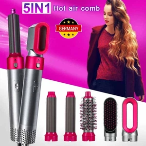 5IN1-Air Wrap Curling Warmluftbürste,Föhnbürste Lockenstab Hairstyler Rundbürste - Bild 1 von 16