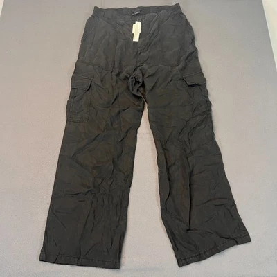 Sanctuary 女式 XL 码工装裤宽松宽松黑色莱赛尔口袋全新带标签 — 第 1/4 张图片