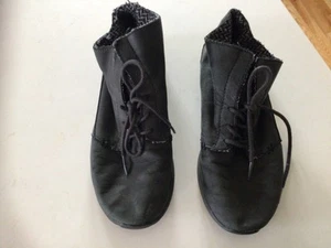 Reef Rover Mid Hi Top Black Sneakers Women’s size 8 Leather Lace Up - Picture 1 of 6