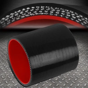 2.5" 3-PLY STRAIGHT TURBO/INTAKE/INTERCOOLER PIPING SILICONE COUPLER HOSE BLACK - Bild 1 von 7