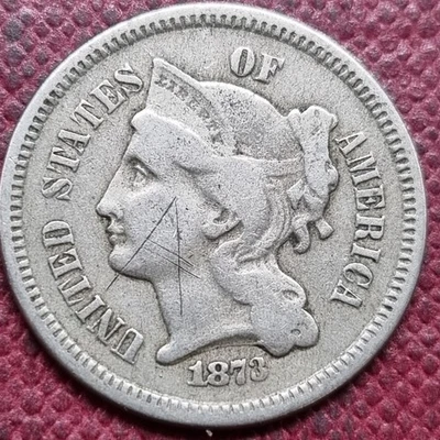 1873 Three Cent Piece Nickel 3c Better Grade #96850 - Image 1 of 2