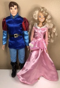 "Muñecas de la Bella Durmiente Disney Figuras 12"" Juguetes Príncipe Princesa AURORA Y FILIP" - Imagen 1 de 13