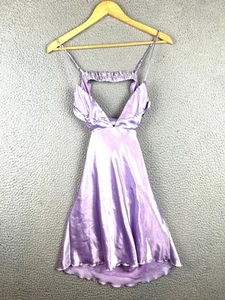 Kleid "LUCY IN THE SKY" Satin Neckholder lila für junge Damen - SIEHE MASSE - Bild 1 von 7