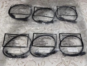 Kable krosowe Ethernet Cat5e - 1,5 stopy, zestaw 6 szt. - Zdjęcie 1 z 3