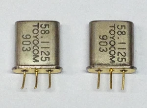 1 Paar (2 Stück) Quarz Filter 58.1125 MHz Toyocom (M1891-1) - Picture 1 of 2