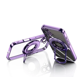 For iPhone 15 16 Pro Max 14 13 12 11 Magsafe Case Magnetic Ring Stand Lens Cover - Picture 1 of 15