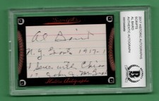 2017 HISTORIC AUTOGRAPHS SCRIPTS AL BAIRD CUT AUTO BECKETT COA GIANTS