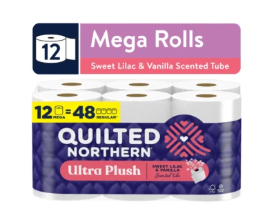 Quilted Northern Ultra Plush 3-Ply Toilet Paper, 12 Mega Rolls