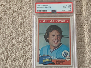 GEORGE BRETT 1981 TOPPS #700 PSA 8 GREAT CENTERING