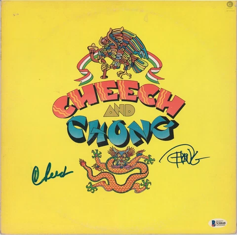 Cheech Marin and Tommy Chong Autographed Cheech and Chong Album Cover BAS Cover