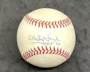 Whitey Ford Hof 74 Signed American League Baseball Goldin Sports Hologram Coa - Picture 1 of 3