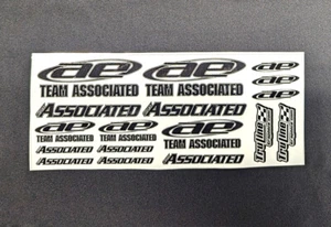 TEAM ASSOCIATED R/C STICKER SHEET - BLACK & WHITE - Picture 1 of 1