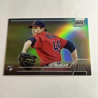 Eli Morgan 2022 Topps Stadium Club Chrome Refractor RC #109- Cleveland Guardians - Image 1 of 2