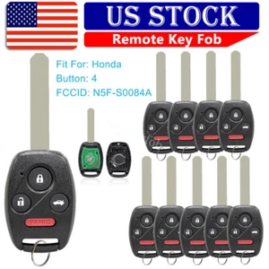 10 para 2006 2007 2008 2009 2010 2011 2012 2013 Honda Civic mando a distancia llavero coche - Imagen 1 de 9