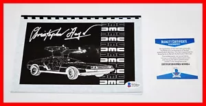 Christopher Lloyd Autografiado Regreso al Futuro DeLorean Manual Manual Manual Beckett - Imagen 1 de 5