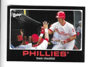 PHILADELPHIA PHILLIES 2002 UPPER DECK VINTAGE TEAM CHECKLIST 243 ROLEN & ROLLINS - Picture 1 of 2