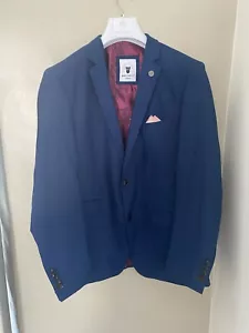 Marc Darcy 3 Piece Mens Suit 'Danny Blue Jacket 40 Waist Coat 36 Trouser W34 L32 - Picture 1 of 22