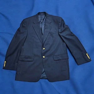 Blazer Chaps Ralph Lauren Azul Marino Dorado Botón Abrigo Deportivo Traje Chaqueta 42R - Imagen 1 de 9
