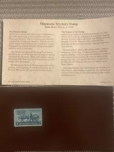 1949 MINNESOTA TERRITORY POSTAL COMMEMORATIVE SOCIETY FIRST DAY ISSUE STAMP NEW - Picture 1 of 5