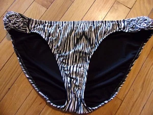 Swim by Cacique Size 18 Bikini Bottom Black and White NWT $59 - Picture 1 of 7