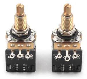 2x CTS 500K Pot 3/4” Largo Eje Dividido Audio Cónico Push/Pull DPDT - Imagen 1 de 6