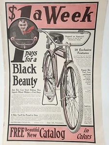 Haverford Cycle Co. Black Beauty 1920 Druck Anzeige American Boy Fahrrad roter Katalog - Bild 1 von 4
