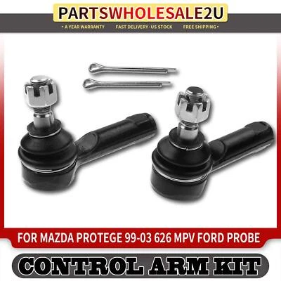 Extremo de varilla de amarre de dirección exterior delantera 2 piezas para Ford Probe Mazda MX-6 MPV 626 Protege Foto 1 de 4