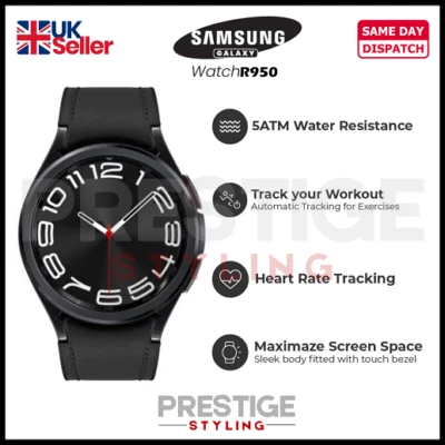 Samsung Galaxy Watch6 Classic SM-R950 43mm BT Smart Watch BLACK PRISTINE+CHARGR - Image 1 of 4
