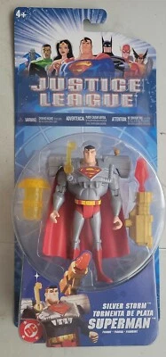 全新 银色 STORM SUPERMAN JUSTICE LEAGUE JLA DC 漫画美泰 5 英寸雕像! S197 — 第 1/2 张图片