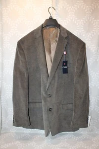 Men's Chaps Corduroy Suit Jacket Blazer 50R Elbow Patch Brown~Gray NEW w/TAGS - Picture 1 of 12
