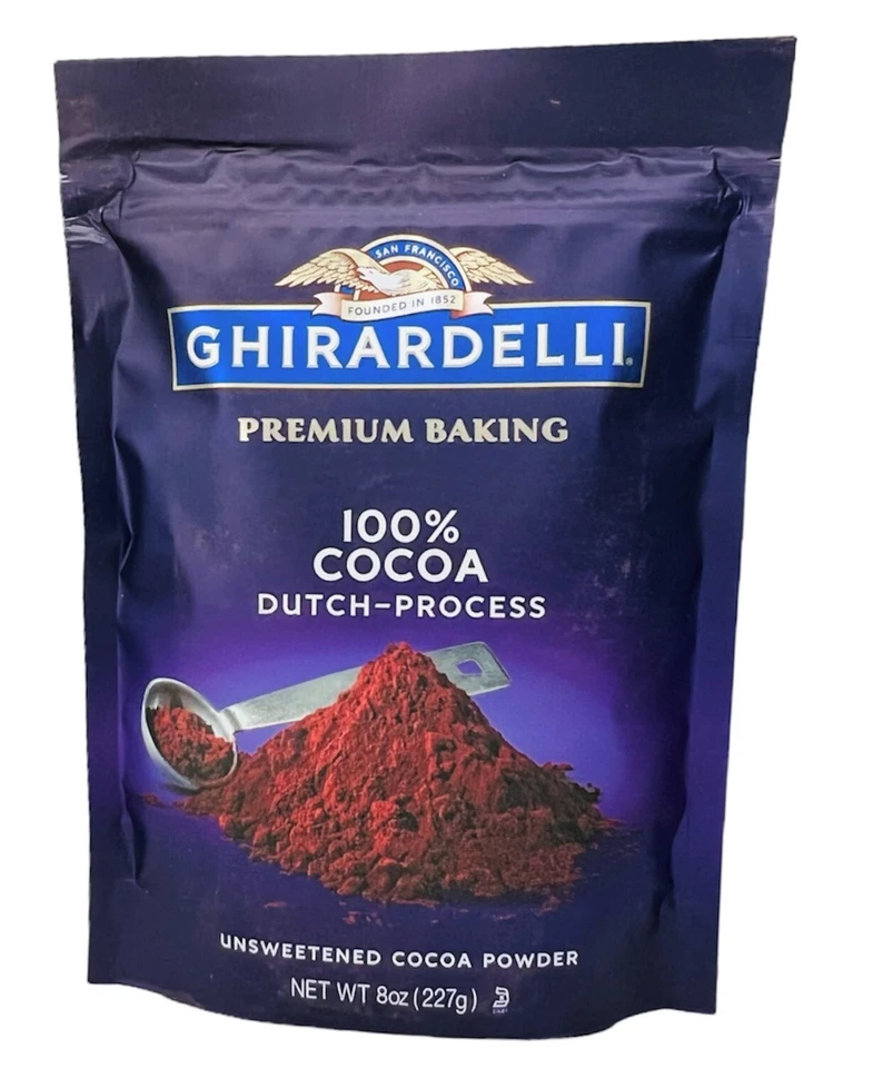 Ghirardelli Premium Horneado 100% Cacao Proceso Holandés Cacao en Polvo Sin Endulzar 8oz Foto 1 de 1