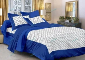 Lenzuolo letto matrimoniale moderno design cotone stampato floreale con 2 federe - Foto 1 di 9