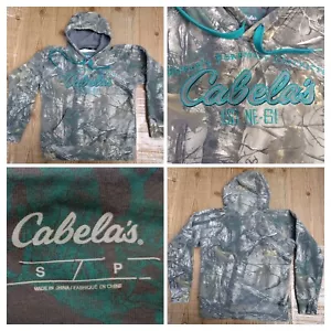 Cabelas Real Tree Turquoise Embroidered Logo Womens Small Camouflage  - Picture 1 of 14
