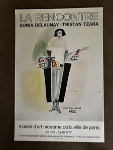 Vintage Original Sonia Delaunay/ Tristan Tzara Poster Pais 1977 - Picture 1 of 3