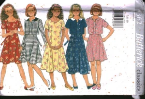 4362 Butterick Vintage SEWING Pattern Girls 1990sJacket Dress Casual UNCUT 7-10 - Picture 1 of 2