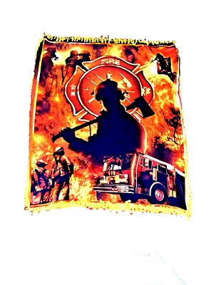 "Manta de bombero hecha a mano doble grosor 41"" X 48""" Foto 1 de 2