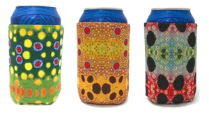 Paquete de 3 Koozie Piel de Pez Trucha Pesca con Mosca - Enfriador de Latas/Botellas - Imagen 1 de 1