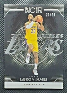 2019-20 Panini Noir Lebron James Icon Edition 21/99 LOS ANGELES LAKERS SP 🔥🔥