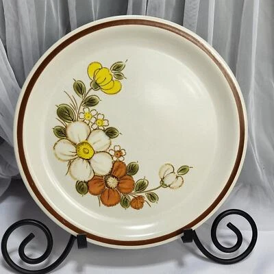 Platos de cena florales Woodhaven Sunnybrook Collection 10,5" naranja blanco margarita  Foto 1 de 4