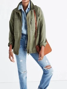 MADEWELL Fleet Utility Military Desert Olive Green Womens Jacket - Picture 1 of 6